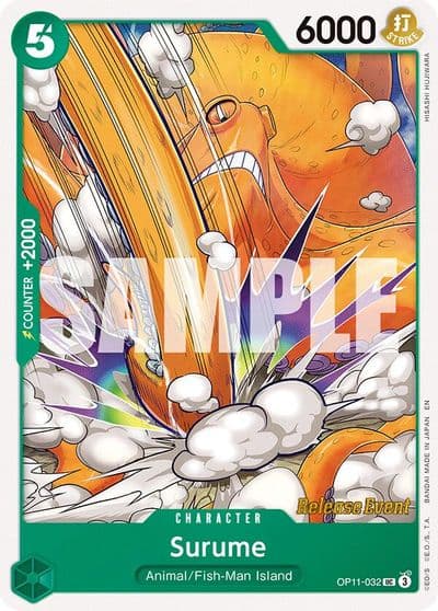 Surume A Fist of Divine Speed Release Event Cards One Piece card
