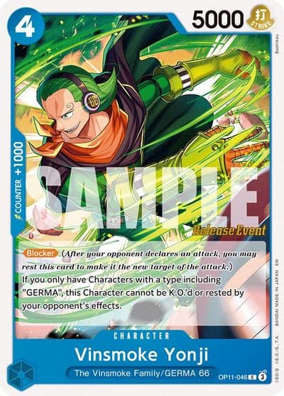 Vinsmoke Yonji A Fist of Divine Speed Release Event Cards One Piece card