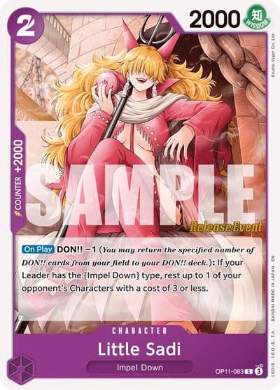 Little Sadi A Fist of Divine Speed Release Event Cards One Piece card