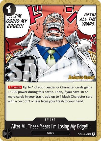 After All These Years Im Losing My Edge A Fist of Divine Speed Release Event Cards One Piece card