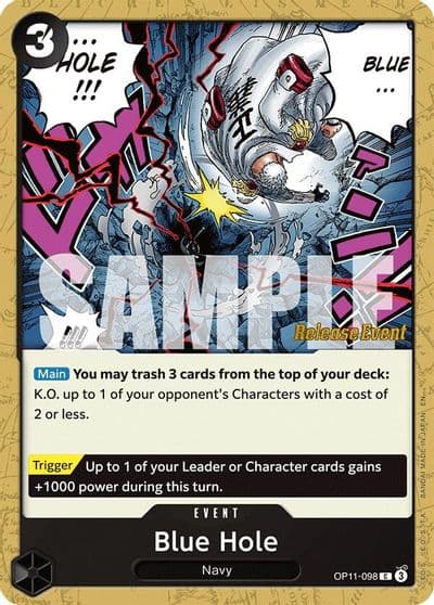 Blue Hole A Fist of Divine Speed Release Event Cards One Piece card