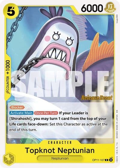 Topknot Neptunian A Fist of Divine Speed Release Event Cards One Piece card