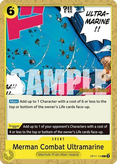 Merman Combat Ultramarine A Fist of Divine Speed Release Event Cards One Piece card