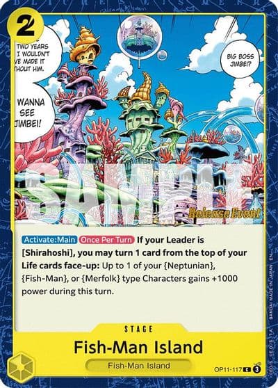 Fish Man Island A Fist of Divine Speed Release Event Cards One Piece card