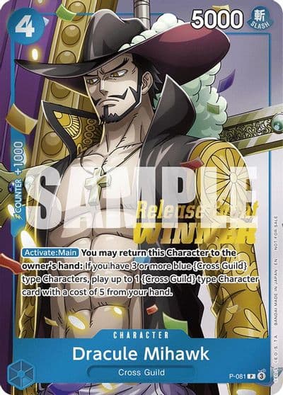 Dracule Mihawk OP11 Release Event Winner One Piece Promotion Cards One Piece card