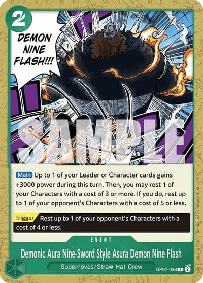 Demonic Aura Nine Sword Style Asura Demon Nine Flash Reprint Starter Deck 24: GREEN Jewelry Bonney One Piece card