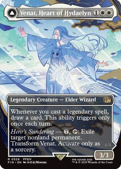 Venat Heart of Hydaelyn Borderless FINAL FANTASY Magic card