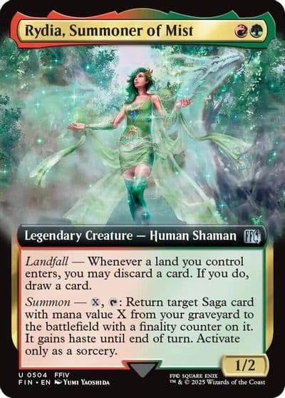 Rydia Summoner of Mist Extended Art FINAL FANTASY Magic card
