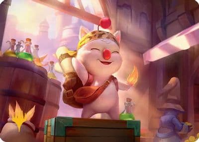 Stiltzkin Moogle Merchant Art Card Gold Stamped Planeswalker Symbol Art Series: FINAL FANTASY Magic card
