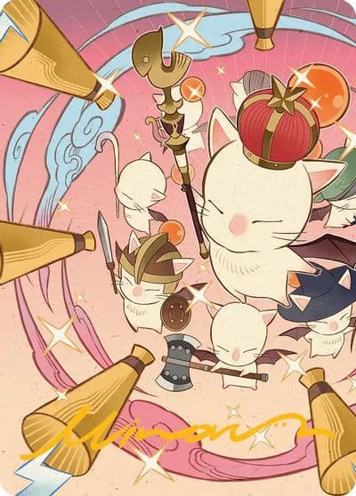 Summon Good King Mog XII Art Card Gold Stamped Signature Art Series: FINAL FANTASY Magic card