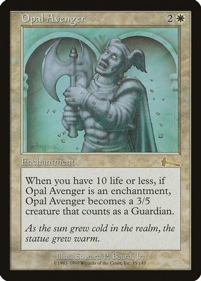 Opal Avenger Urza's Legacy Magic card