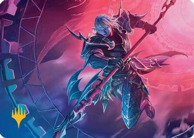 Estinien Varlineau Art Card Gold Stamped Planeswalker Symbol Art Series: FINAL FANTASY Magic card