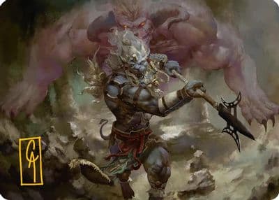 Kimahri Valiant Guardian Art Card Gold Stamped Signature Art Series: FINAL FANTASY Magic card