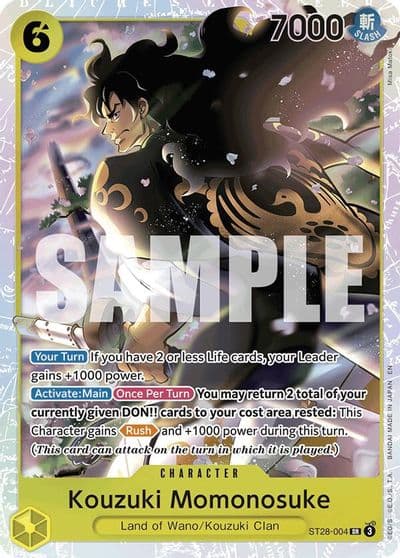 Kouzuki Momonosuke Starter Deck 28: GREEN/YELLOW Yamato One Piece card