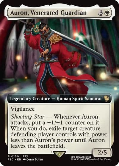 Auron Venerated Guardian Extended Art Commander: FINAL FANTASY Magic card