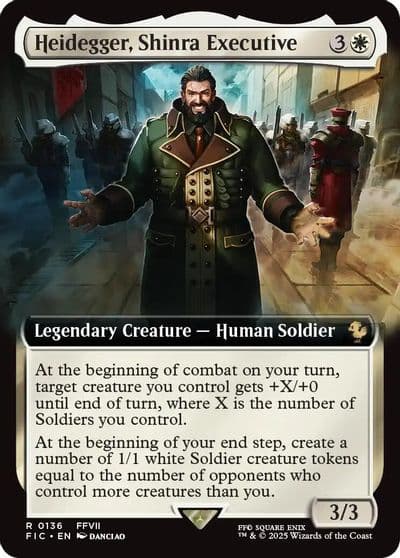 Heidegger Shinra Executive Extended Art Commander: FINAL FANTASY Magic card