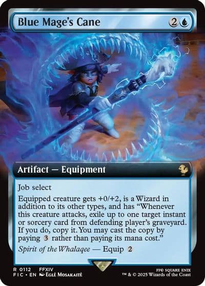 Blue Mages Cane Extended Art Commander: FINAL FANTASY Magic card