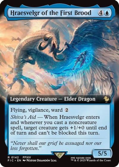 Hraesvelgr of the First Brood Extended Art Commander: FINAL FANTASY Magic card