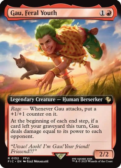 Gau Feral Youth Extended Art Commander: FINAL FANTASY Magic card