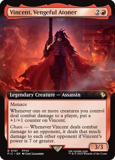 Vincent Vengeful Atoner Extended Art Commander: FINAL FANTASY Magic card