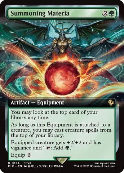 Summoning Materia Extended Art Commander: FINAL FANTASY Magic card