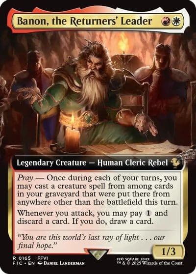 Banon the Returners Leader Extended Art Commander: FINAL FANTASY Magic card