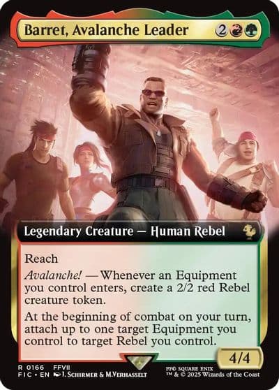 Barret Avalanche Leader Extended Art Commander: FINAL FANTASY Magic card