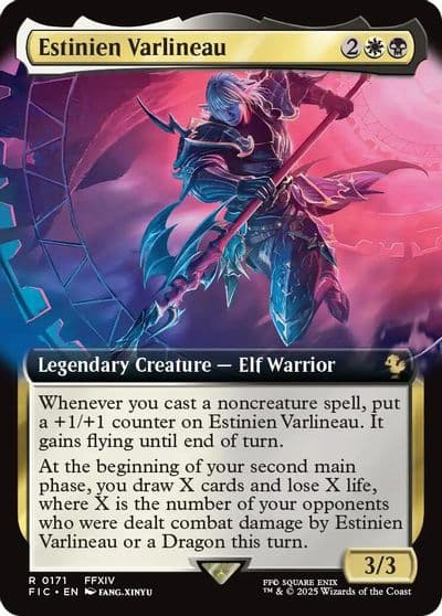 Estinien Varlineau Extended Art Commander: FINAL FANTASY Magic card