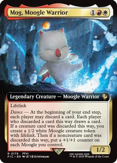Mog Moogle Warrior Extended Art Commander: FINAL FANTASY Magic card