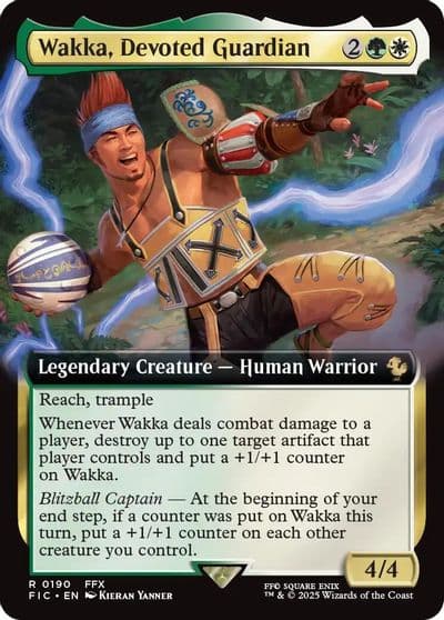 Wakka Devoted Guardian Extended Art Commander: FINAL FANTASY Magic card