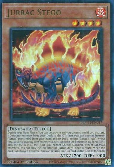 Jurrac Stego Battles of Legend: Monster Mayhem Yu-Gi-Oh! card