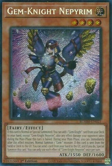 Gem Knight Nepyrim Battles of Legend: Monster Mayhem Yu-Gi-Oh! card