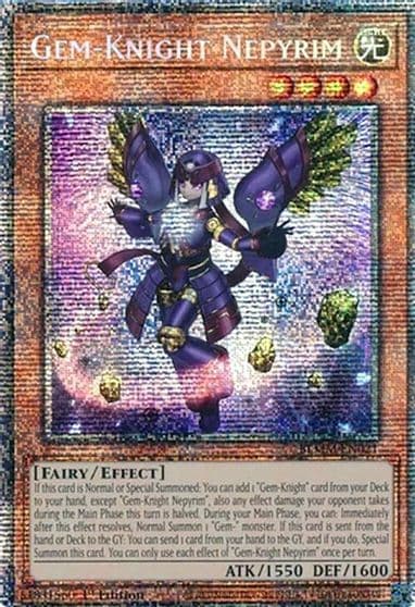 Gem Knight Nepyrim Starlight Rare Battles of Legend: Monster Mayhem Yu-Gi-Oh! card