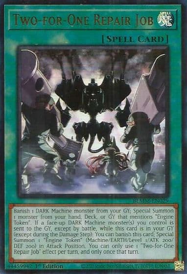 Two for One Repair Job Battles of Legend: Monster Mayhem Yu-Gi-Oh! card