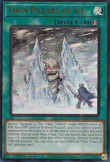 Twin Pillars of Ice Battles of Legend: Monster Mayhem Yu-Gi-Oh! card