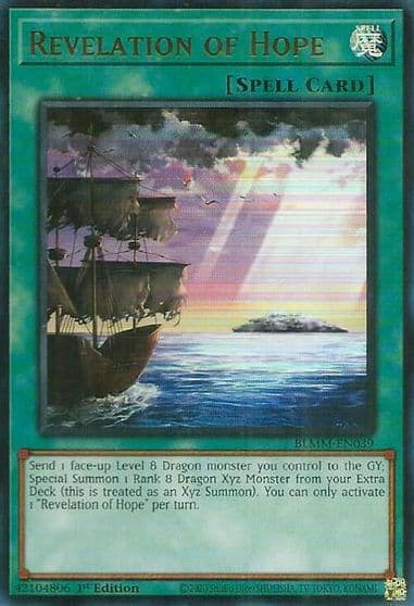 Revelation of Hope Battles of Legend: Monster Mayhem Yu-Gi-Oh! card