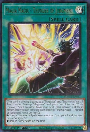 Magia Magic Thunder of Judgment Battles of Legend: Monster Mayhem Yu-Gi-Oh! card