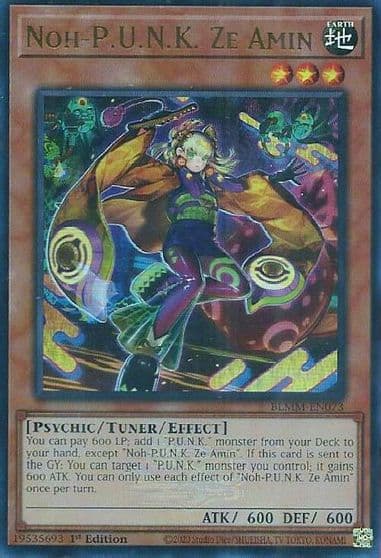 Noh PUNK Ze Amin Battles of Legend: Monster Mayhem Yu-Gi-Oh! card