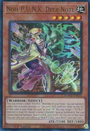 Noh PUNK Deer Note Battles of Legend: Monster Mayhem Yu-Gi-Oh! card