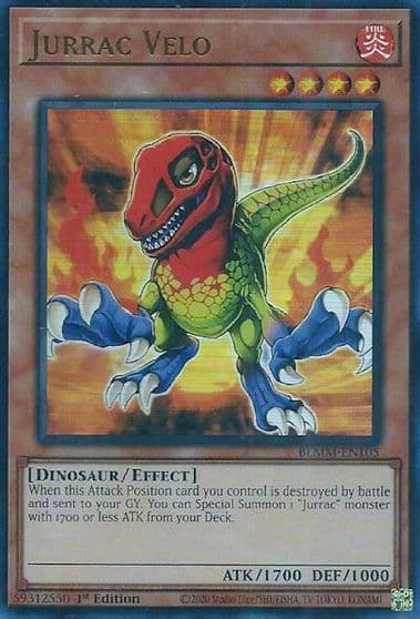 Jurrac Velo Battles of Legend: Monster Mayhem Yu-Gi-Oh! card