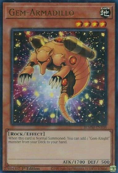 Gem Armadillo Battles of Legend: Monster Mayhem Yu-Gi-Oh! card