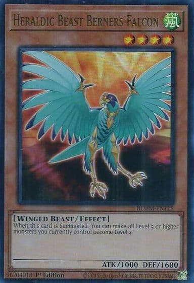 Heraldic Beast Berners Falcon Battles of Legend: Monster Mayhem Yu-Gi-Oh! card