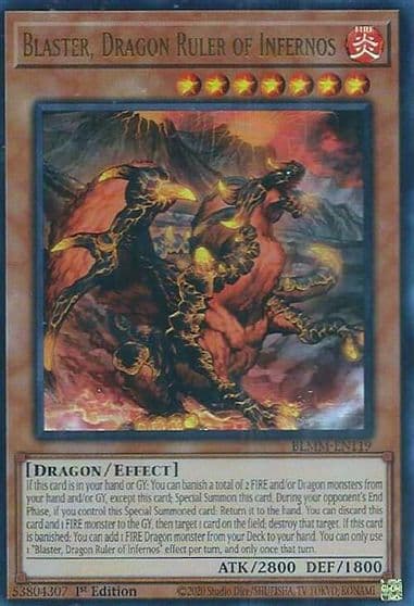 Blaster Dragon Ruler of Infernos Battles of Legend: Monster Mayhem Yu-Gi-Oh! card