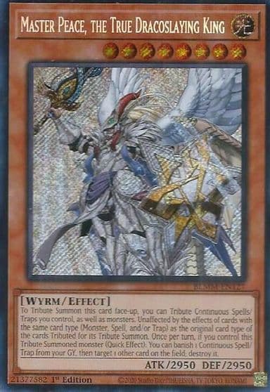 Master Peace the True Dracoslaying King Battles of Legend: Monster Mayhem Yu-Gi-Oh! card