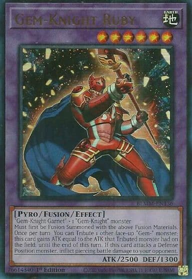 Gem Knight Ruby Battles of Legend: Monster Mayhem Yu-Gi-Oh! card