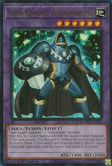 Gem Knight Aquamarine Battles of Legend: Monster Mayhem Yu-Gi-Oh! card