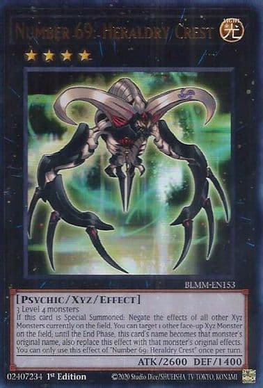 Number 69 Heraldry Crest Battles of Legend: Monster Mayhem Yu-Gi-Oh! card