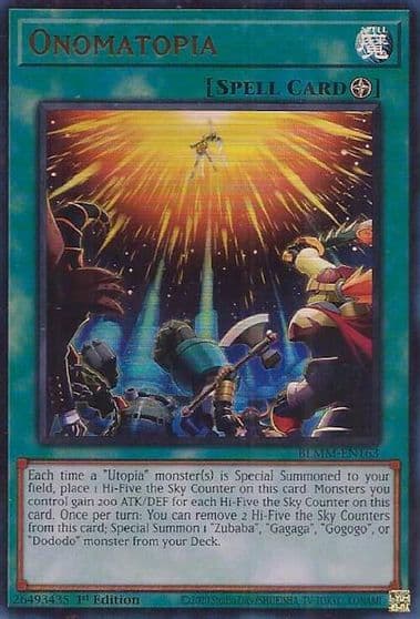 Onomatopia Battles of Legend: Monster Mayhem Yu-Gi-Oh! card