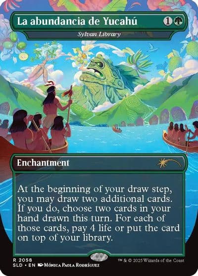La abundancia de Yucahu Sylvan Library Secret Lair Drop Series Magic card