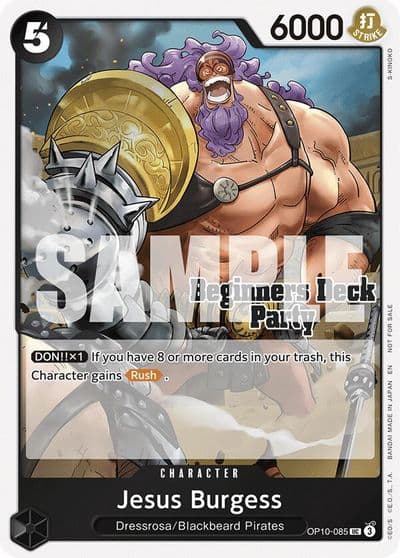 Jesus Burgess Beginners Deck Party ST 23 ST 28 Participation Pack One Piece Promotion Cards One Piece card